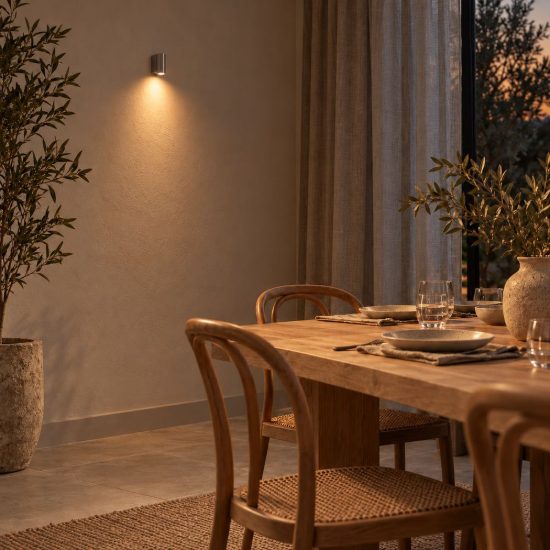 Applique a cilindro per sala da pranzo moderna grigio ferro
