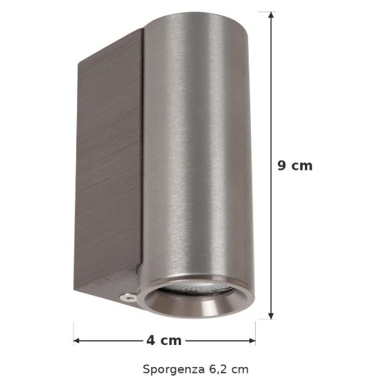 Applique a cilindro per sala da pranzo moderna grigio ferro