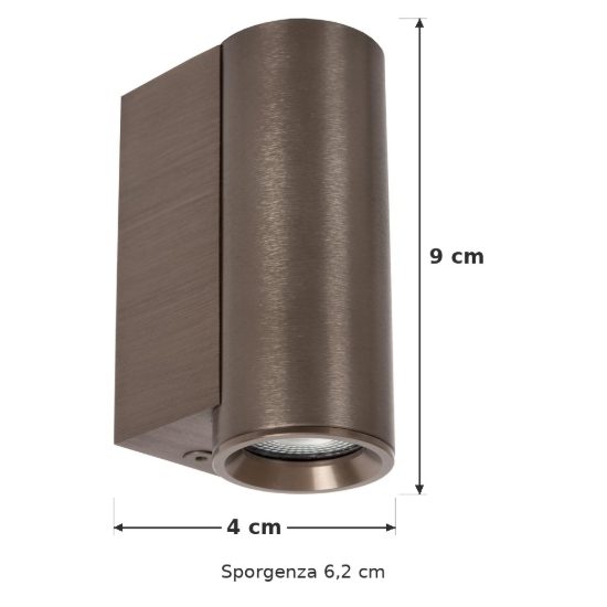 Applique a cilindro per salotto moderna caffe