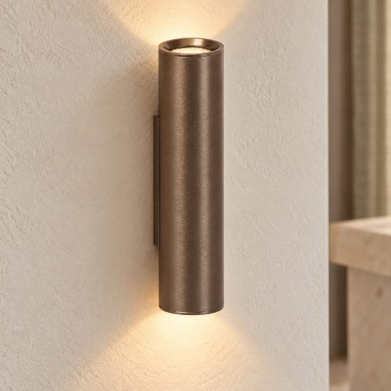 Applique 2 luci a cilindro per salotto moderna caffe