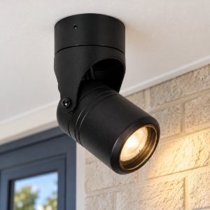 Faretto da soffitto per esterno moderno nero ip44