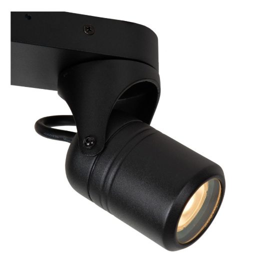 Plafoniera da esterno con 2 faretti orientabili moderna nero ip44