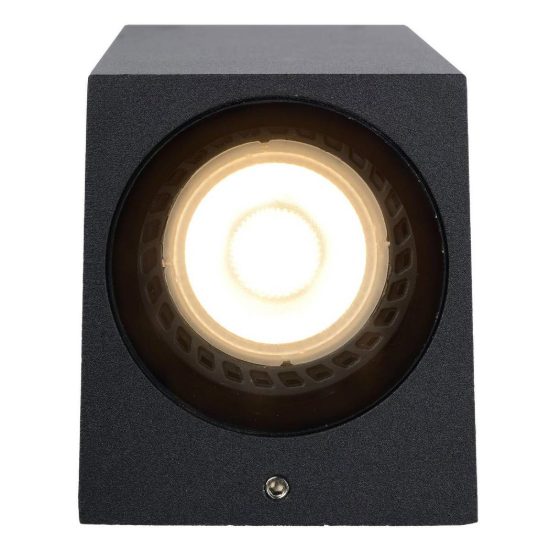 Applique da esterno biemissione rettangolare nero ip65