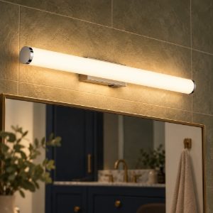 Applique cromo per specchio bagno led 6,5w 3000k