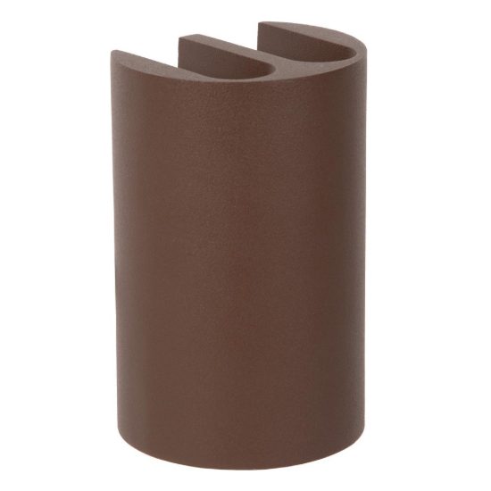 Applique da esterno semicilindrica moderna marrone ruggine led 4,8w 2700k ip54