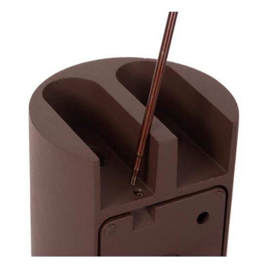 Applique da esterno semicilindrica moderna marrone ruggine led 4,8w 2700k ip54