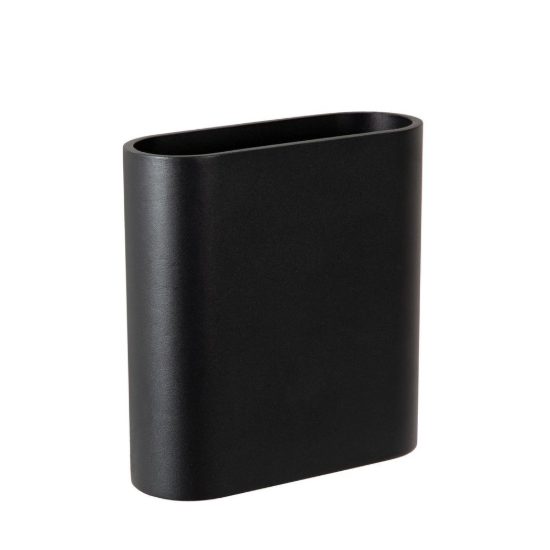 Applique da esterno ovale contemporanea nero led 10w 2700k ip65