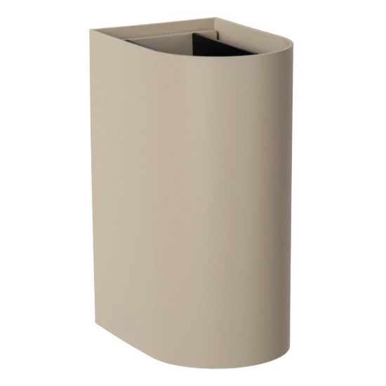 Applique da esterno semicilindrica moderna tortora led 10w cct 2200k 2700k 3000k ip54