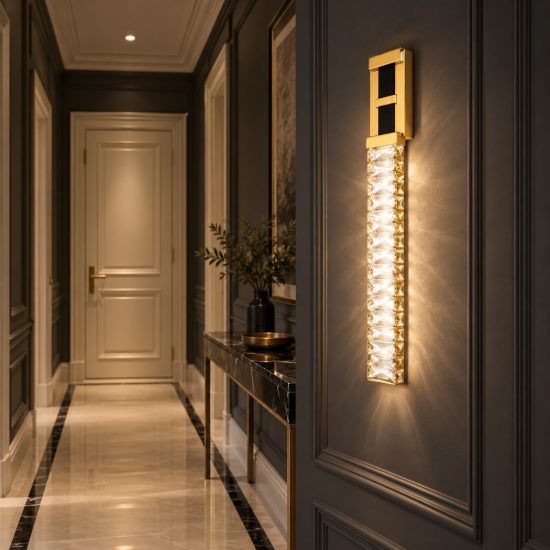 Applique da parete led 9w 3000k dimmerabile per soggiorno classica oro e nero