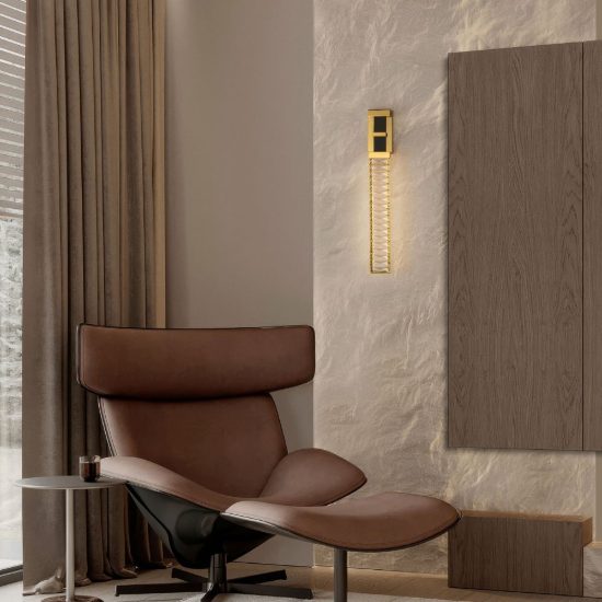 Applique da parete led 9w 3000k dimmerabile per soggiorno classica oro e nero