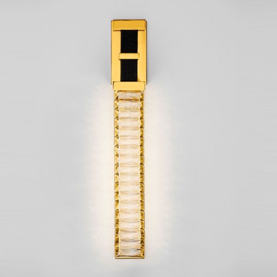 Applique da parete led 9w 3000k dimmerabile per soggiorno classica oro e nero