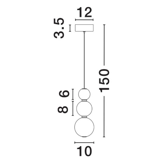 Lampada a sospensione led 11w 3000k dimmerabile per cucina moderna cromo e opale