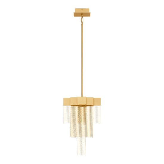 Lampadario a sospensione con pendenti led 8w 3000k dimmerabile per ingresso oro spazzolato