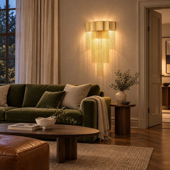 Applique da parete led 8w 3000k dimmerabile per soggiorno contemporanea oro spazzolato
