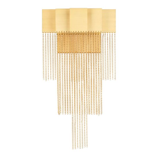 Applique da parete led 8w 3000k dimmerabile per soggiorno contemporanea oro spazzolato