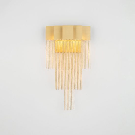 Applique da parete led 8w 3000k dimmerabile per soggiorno contemporanea oro spazzolato