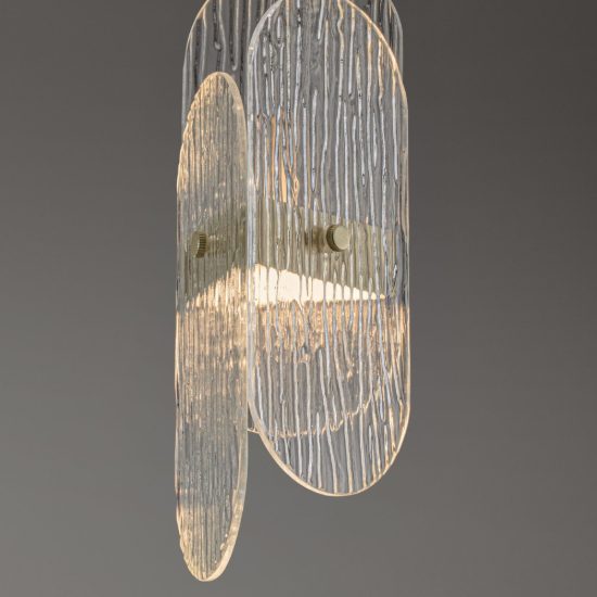 Lampada a sospensione led 9w 2700k dimmerabile per camera da letto contemporanea oro ottone