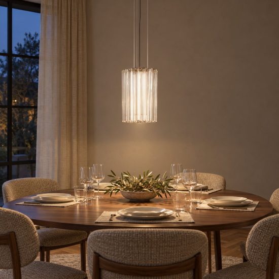 Lampada a sospensione led 11w 3000k dimmerabile per cucina contemporanea ottone anticato