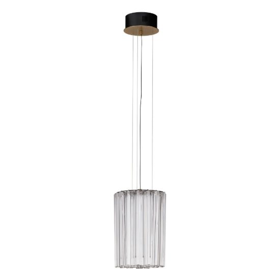 Lampada a sospensione led 11w 3000k dimmerabile per cucina contemporanea ottone anticato