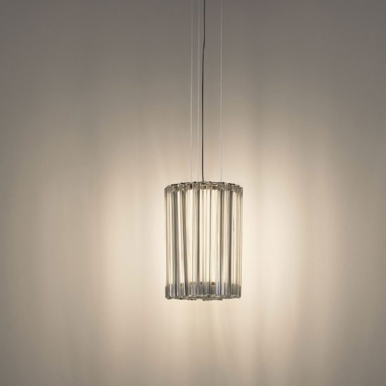 Lampada a sospensione led 11w 3000k dimmerabile per cucina contemporanea ottone anticato
