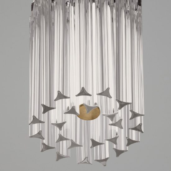 Lampada a sospensione led 11w 3000k dimmerabile per cucina contemporanea ottone anticato