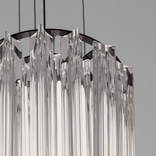Lampada a sospensione led 11w 3000k dimmerabile per cucina contemporanea ottone anticato