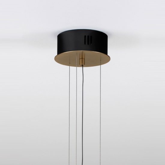 Lampada a sospensione led 11w 3000k dimmerabile per cucina contemporanea ottone anticato