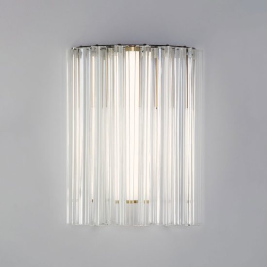 Applique da parete led 11w 3000k per soggiorno contemporanea ottone anticato