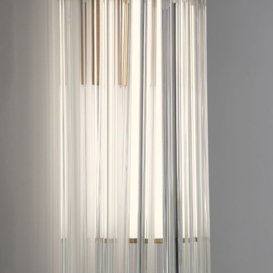 Applique da parete led 11w 3000k per soggiorno contemporanea ottone anticato