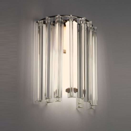 Applique da parete led 11w 3000k per soggiorno contemporanea ottone anticato