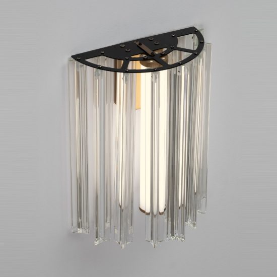 Applique da parete led 11w 3000k per soggiorno contemporanea ottone anticato