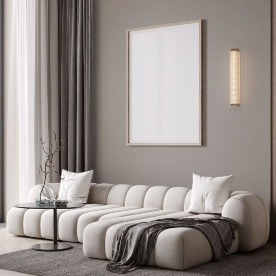 Applique da parete led 10w 3000k per soggiorno contemporanea ottone anticato