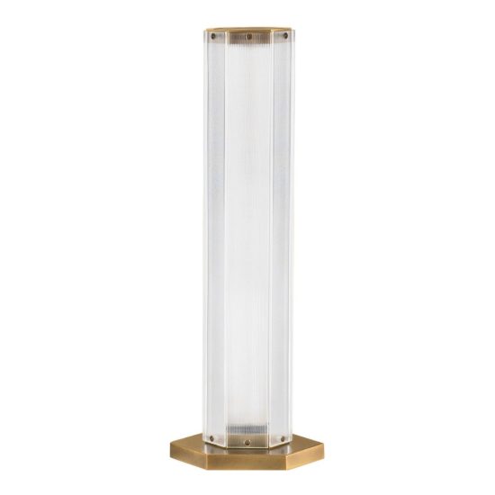 Lampada da tavolo led 11w 3000k per soggiorno contemporanea ottone anticato