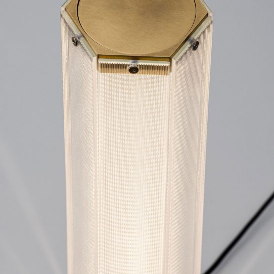 Lampada da tavolo led 11w 3000k per soggiorno contemporanea ottone anticato