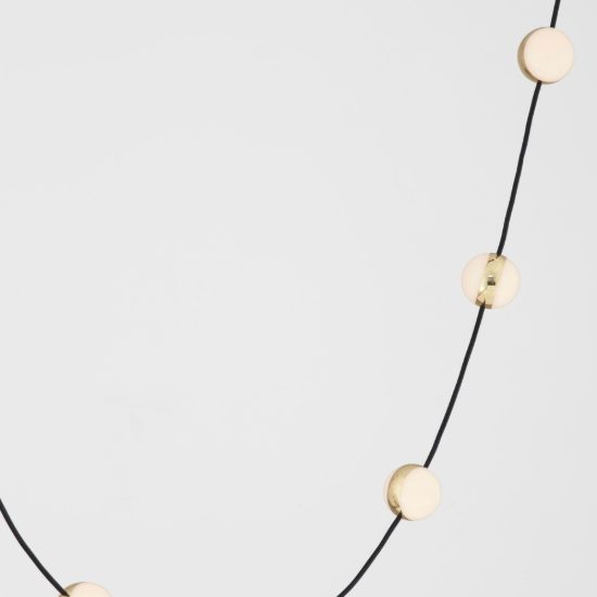 Lampadario a sospensione con pendenti led 46w 3000k dimmerabile per soggiorno nero e oro