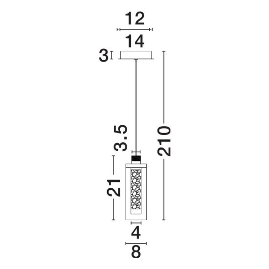 Lampada a sospensione led 9w 3000k per cucina moderna nera sabbiata e cromo