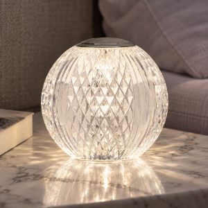 Abat-jour led 1,5w 3200k ricaricabile per comodino classico cromo