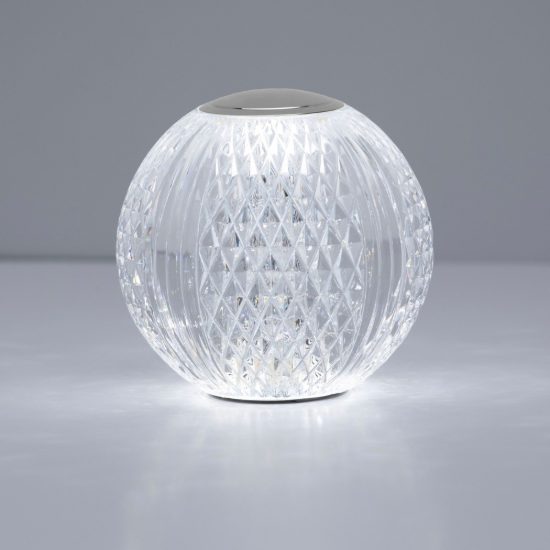 Abat-jour led 1,5w 3200k ricaricabile per comodino classico cromo