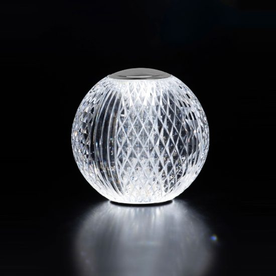 Abat-jour led 1,5w 3200k ricaricabile per comodino classico cromo