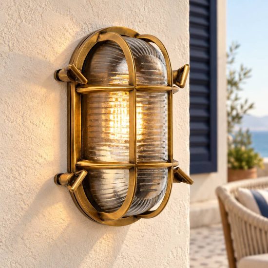 Applique da esterno a tartaruga moderna oro ip65