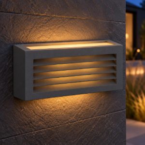 Applique da esterno rettangolare moderna antracite ip54