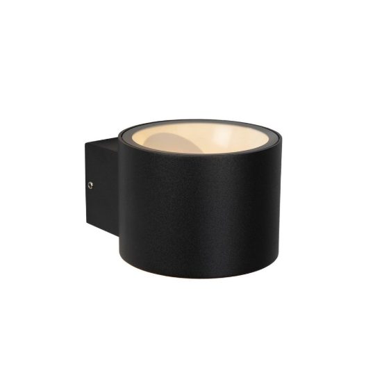 Applique da esterno a tamburo moderna nero ip54