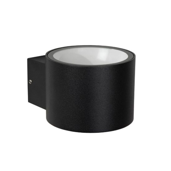 Applique da esterno a tamburo moderna nero ip54