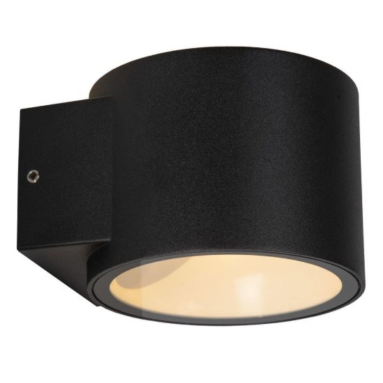Applique da esterno a tamburo moderna nero ip54