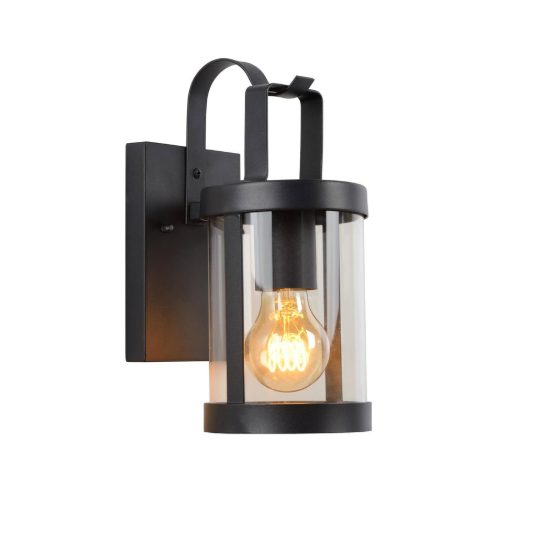 Applique da esterno a lanterna moderna nero ip23
