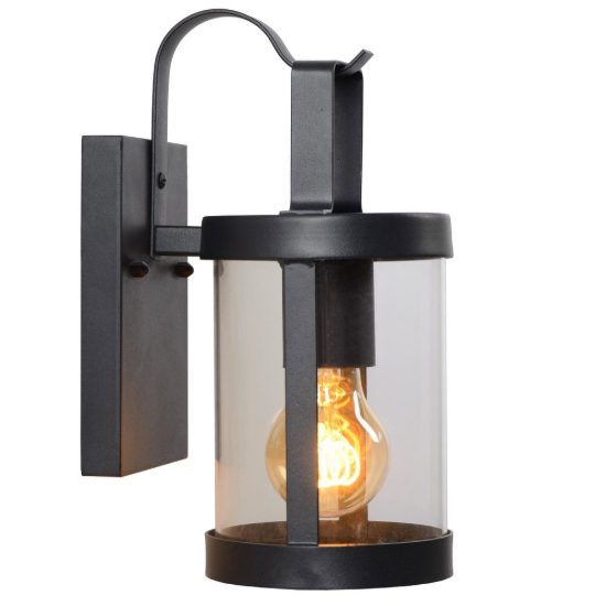 Applique da esterno a lanterna moderna nero ip23