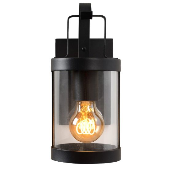 Applique da esterno a lanterna moderna nero ip23