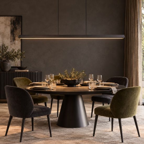 Lampadario a barra lineare per sala da pranzo moderno nero led 28w cct 2200k 3000k 4000k