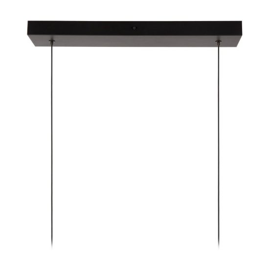 Lampadario a barra lineare per sala da pranzo effetto legno scuro nero led 28w cct 2200k 3000k 4000k