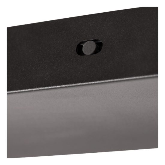 Lampadario a barra lineare per sala da pranzo effetto legno scuro nero led 28w cct 2200k 3000k 4000k